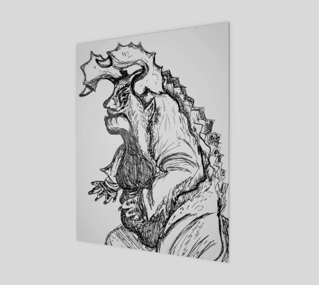 Inked Monster Print preview
