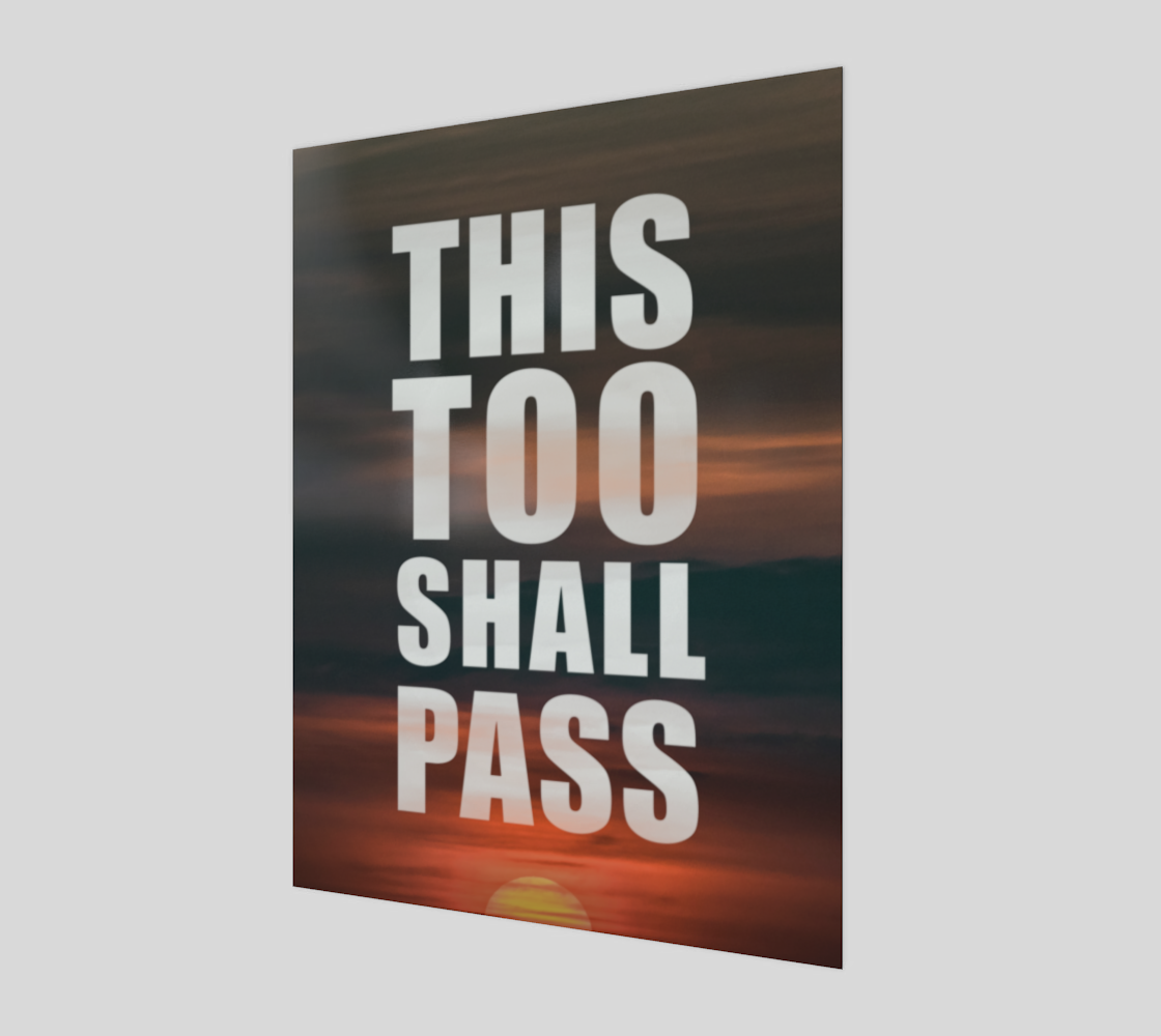 Aperçu 3D de This Too Shall Pass Phrase Poster