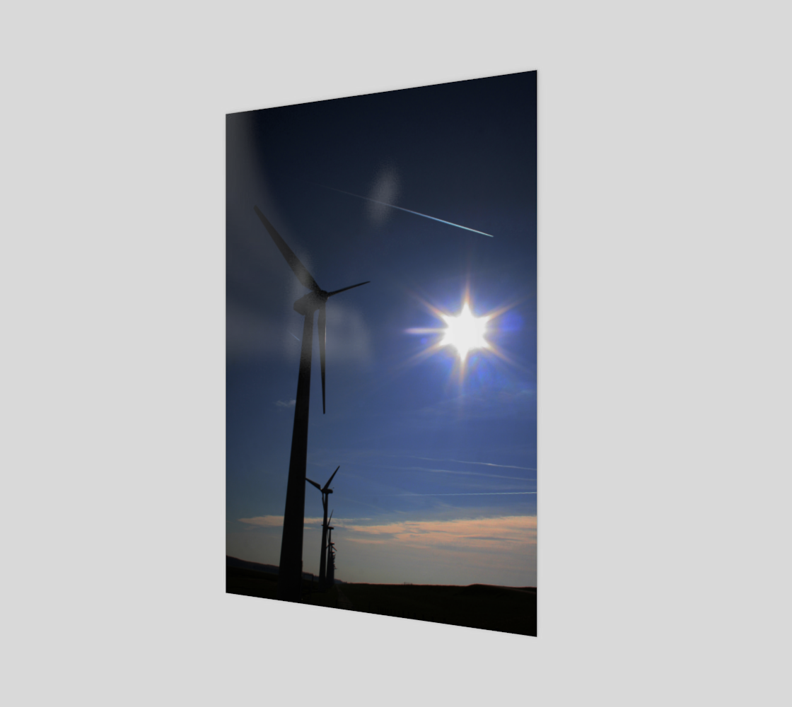 Windfarm and Blue Sky Poster Print preview