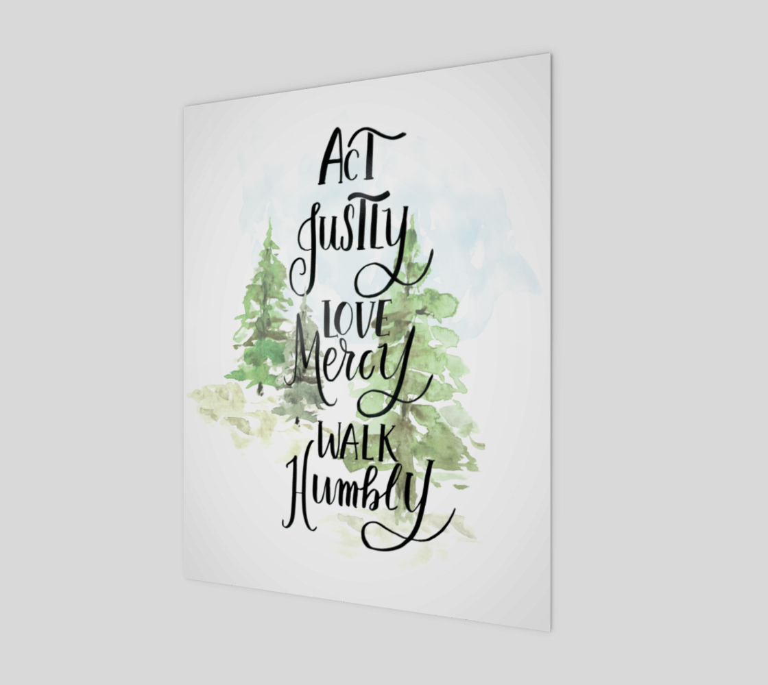 Aperçu de Act Justly Love Mercy Walk Humbly Wood Art #1