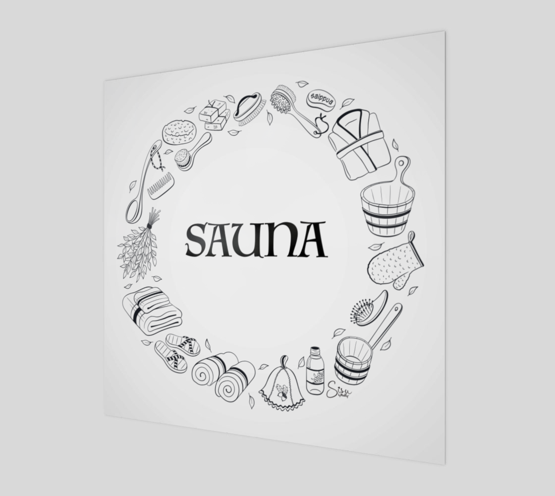 Sauna Wood Print preview #1