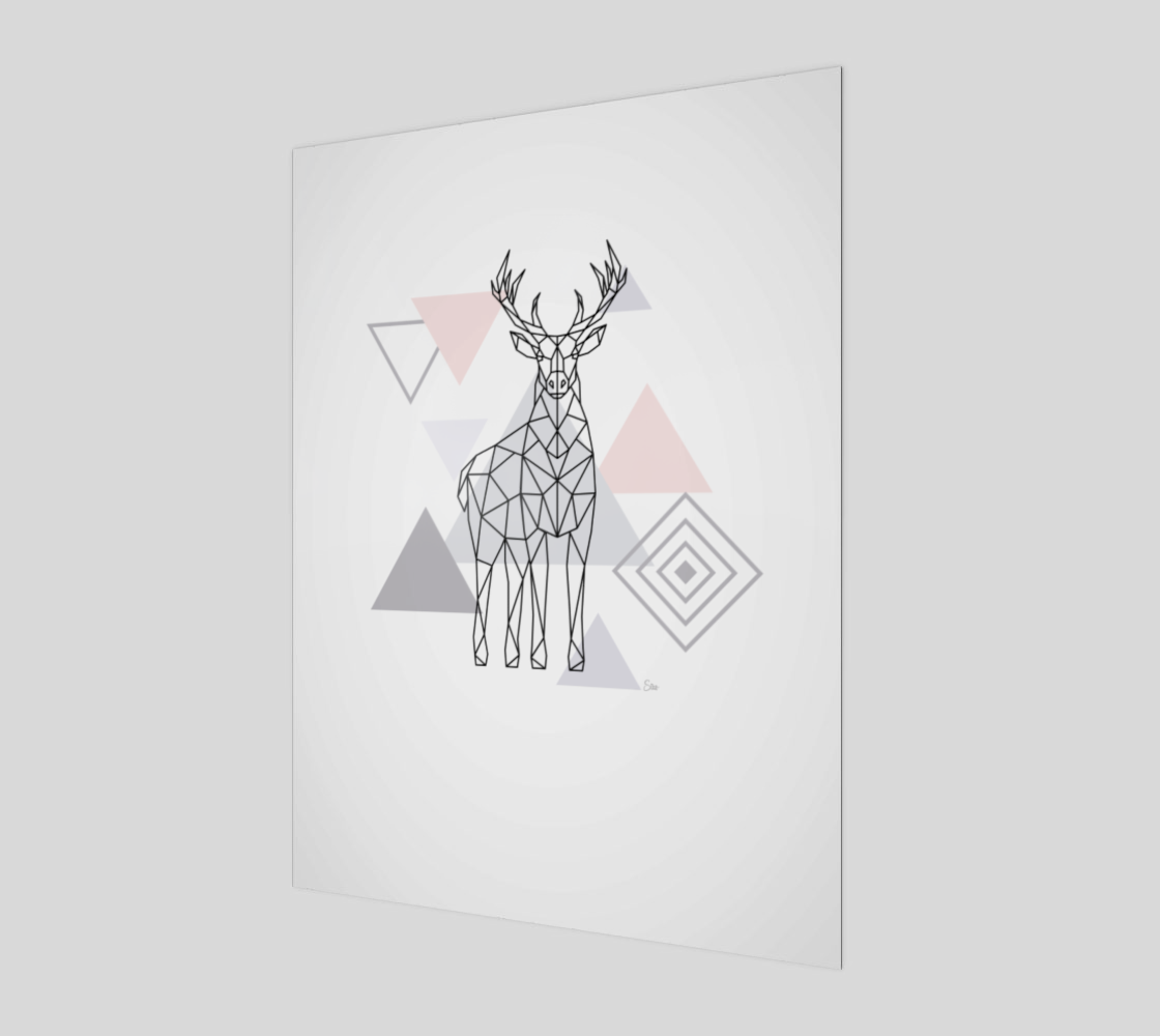 Deer Polygon Poster 3D preview