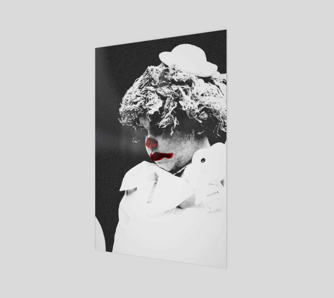 Clown 3 Wood Print preview