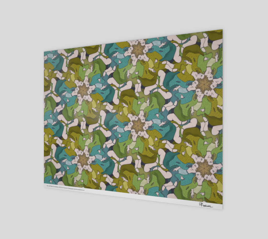 Do Look Back, a tessellation by Francine Champagne preview #1