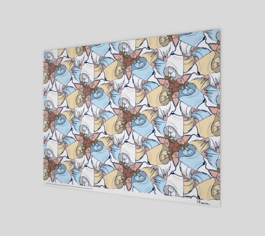 Rumi, the First Whirling Dervish, a tessellation by Francine Champagne preview #1