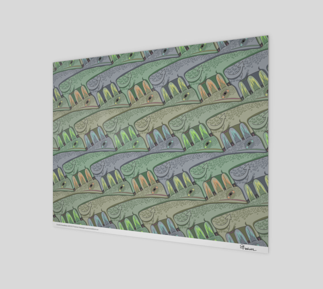 Cowzilla, a tessellation by Francine Champagne preview #1