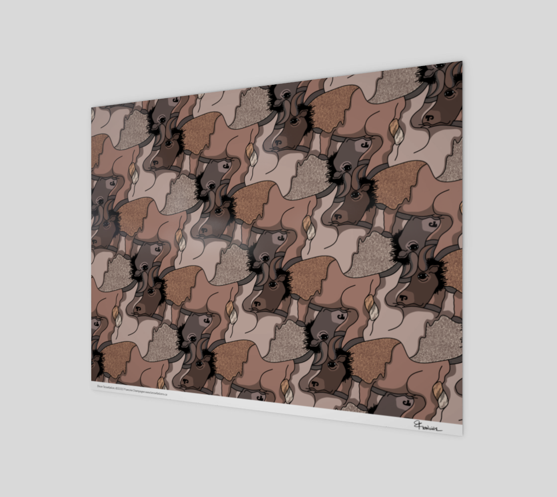 Bison, a tessellation by Francine Champagne preview #1