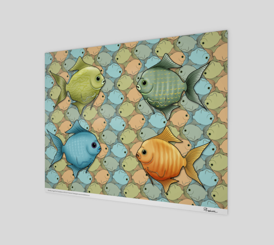 Brenikou Angel Fish, a tessellation by Francine Champagne preview #1
