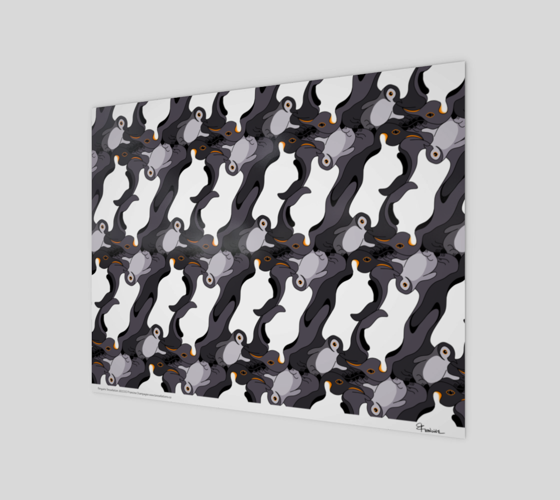 Penguins, a tessellation by Francine Champagne preview #1