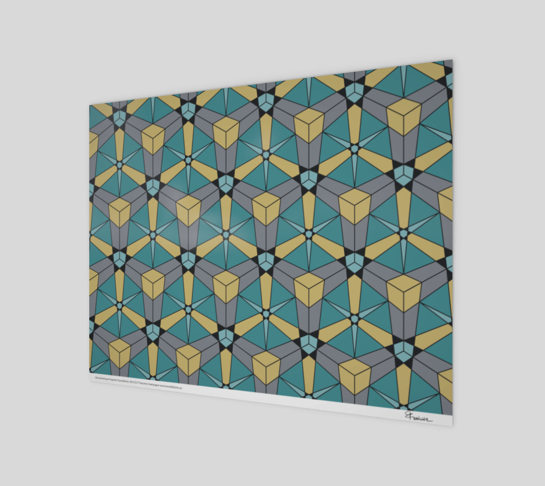 Mustansiriyan Inspired,  a tessellation by Francine Champagne preview