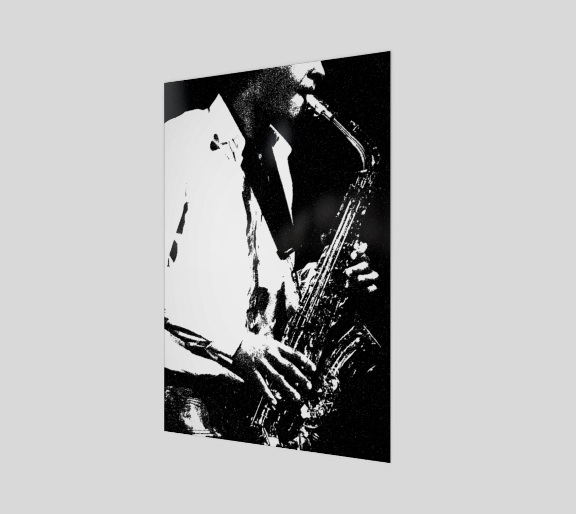 Saxophone Wood Print preview