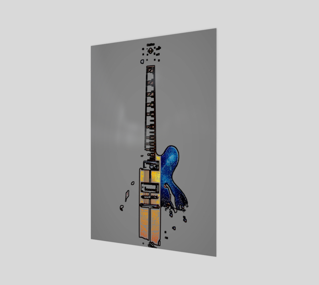 Guitar 4 Wood Print preview