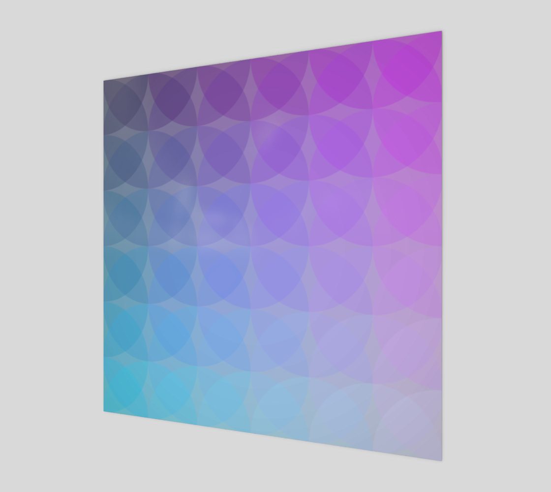 Purple to Blue Ombre Petal 3D preview