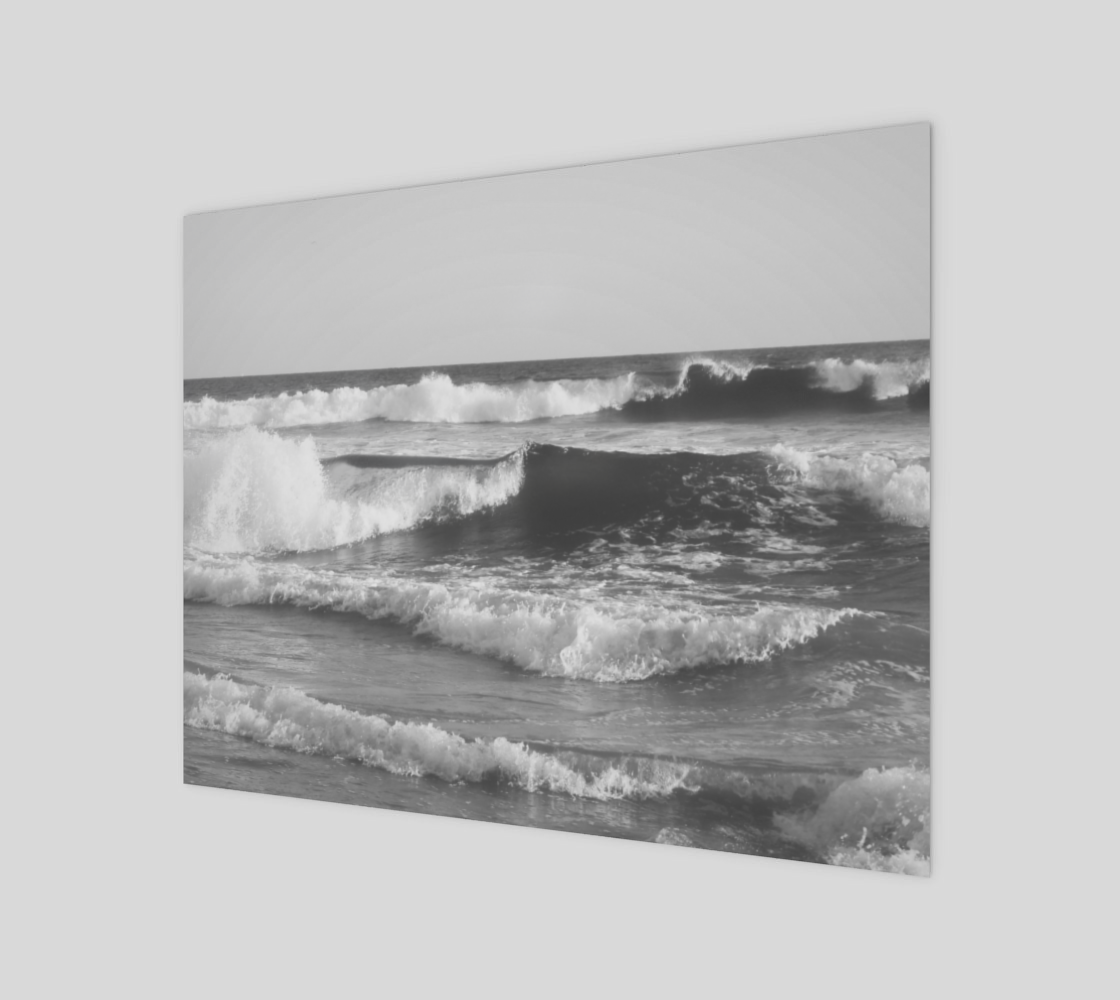 Huntington Beach Waves in Black and White preview