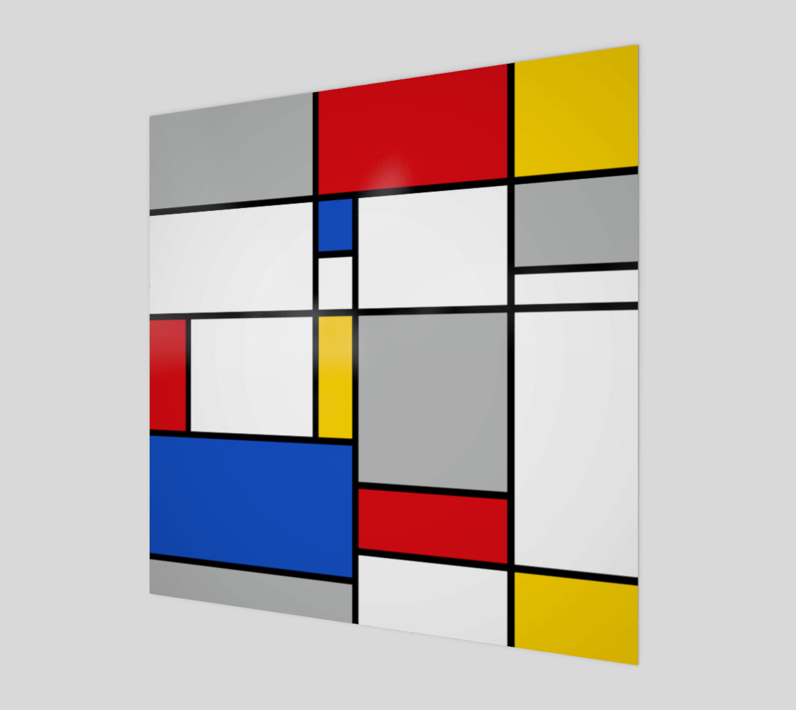Geometric Retro Mondrian Style Color Composition preview