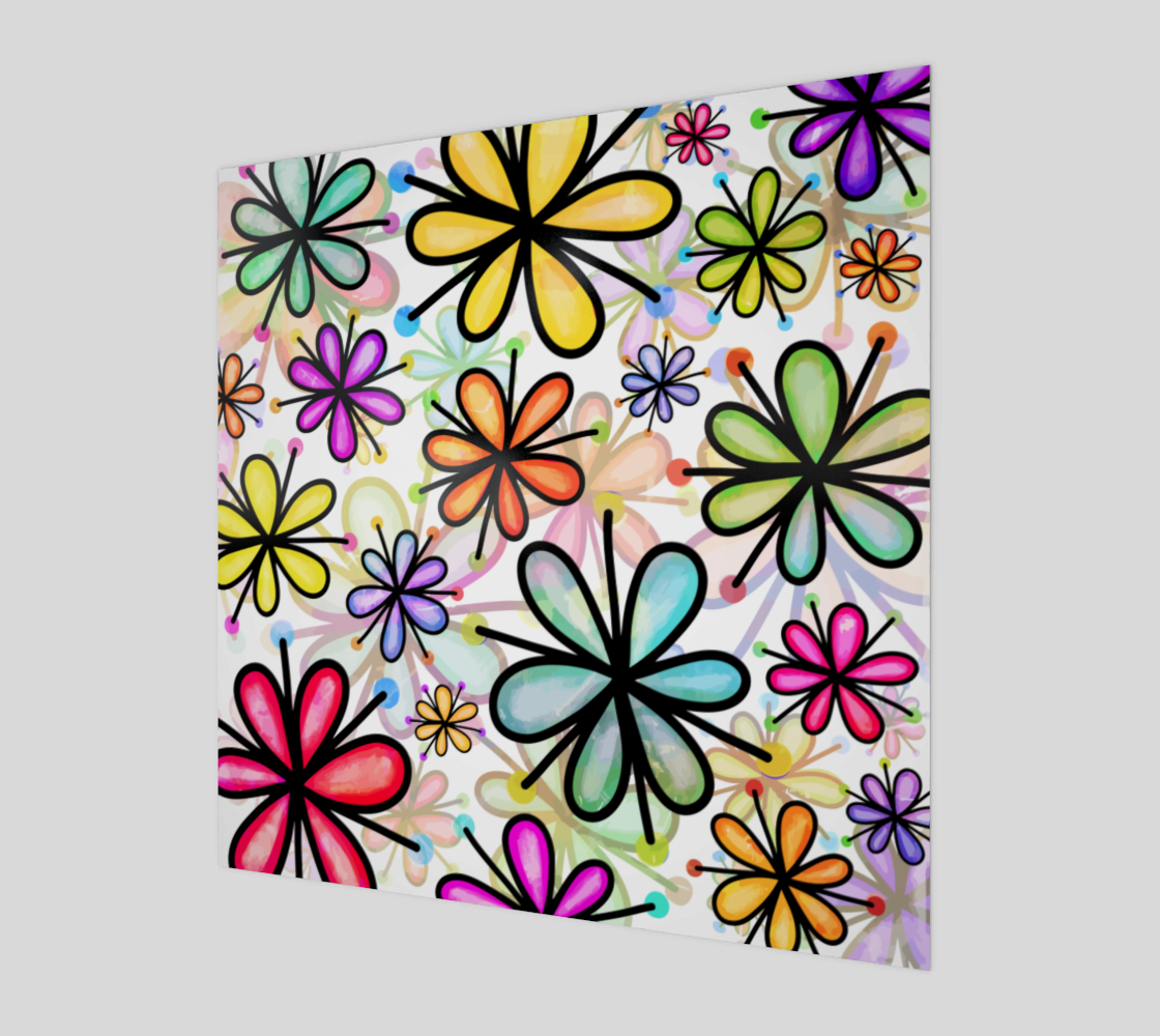 Watercolor Doodle Daisy Flower Pattern preview