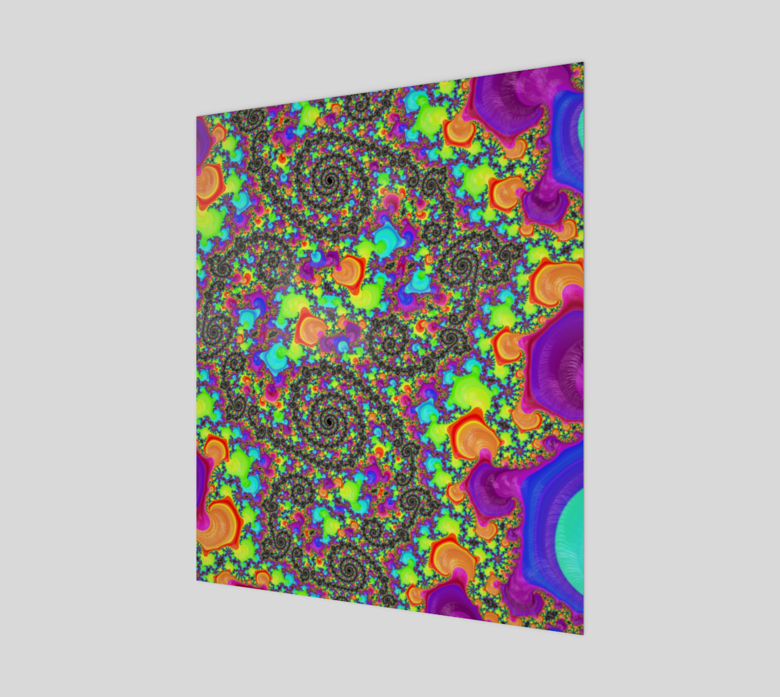 Funky Neon Rainbow Spiral Fractal preview
