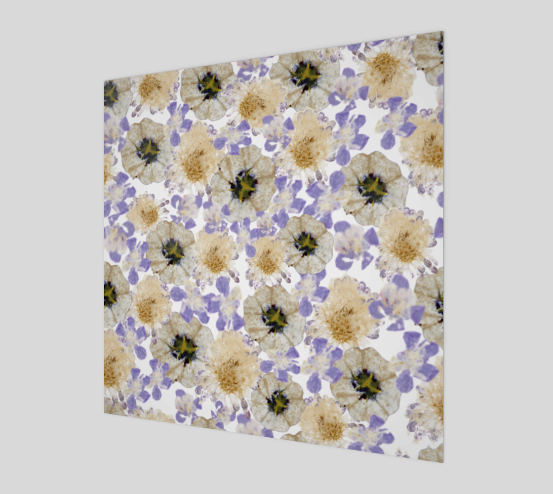 Aperçu de Wood Print *  Wall Hanging*Flower Wall Art*Bright Floral Purple Yellow Red Wood Canvas*Purple White Petunia Watercolor Impressions
