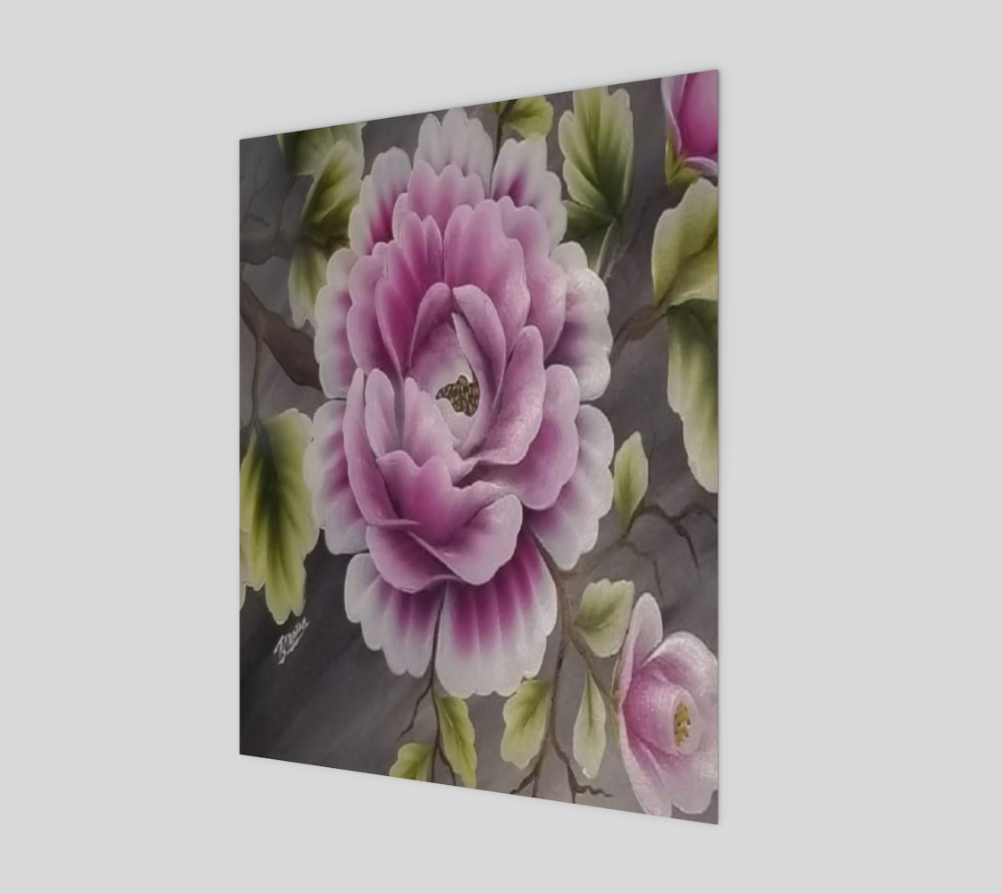 One Stroke Floral Art Print preview