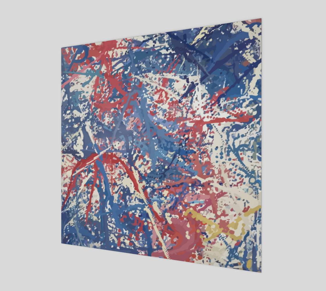 Red White and Blue Messy Paint Splatters preview