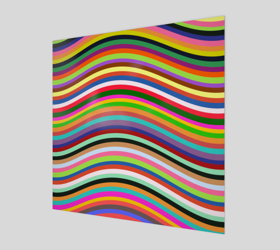 Candy Rainbow Retro Psychedelic Stripes preview #1
