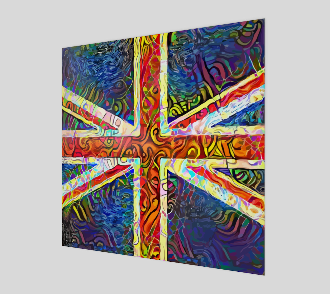 Union Jack British Flag Art 3D preview