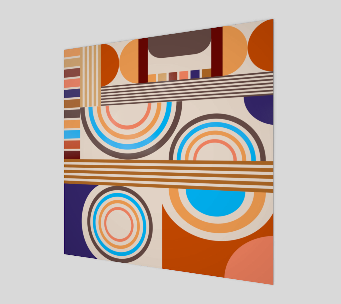 Modern Art Abstract Faux Bauhaus Pattern preview
