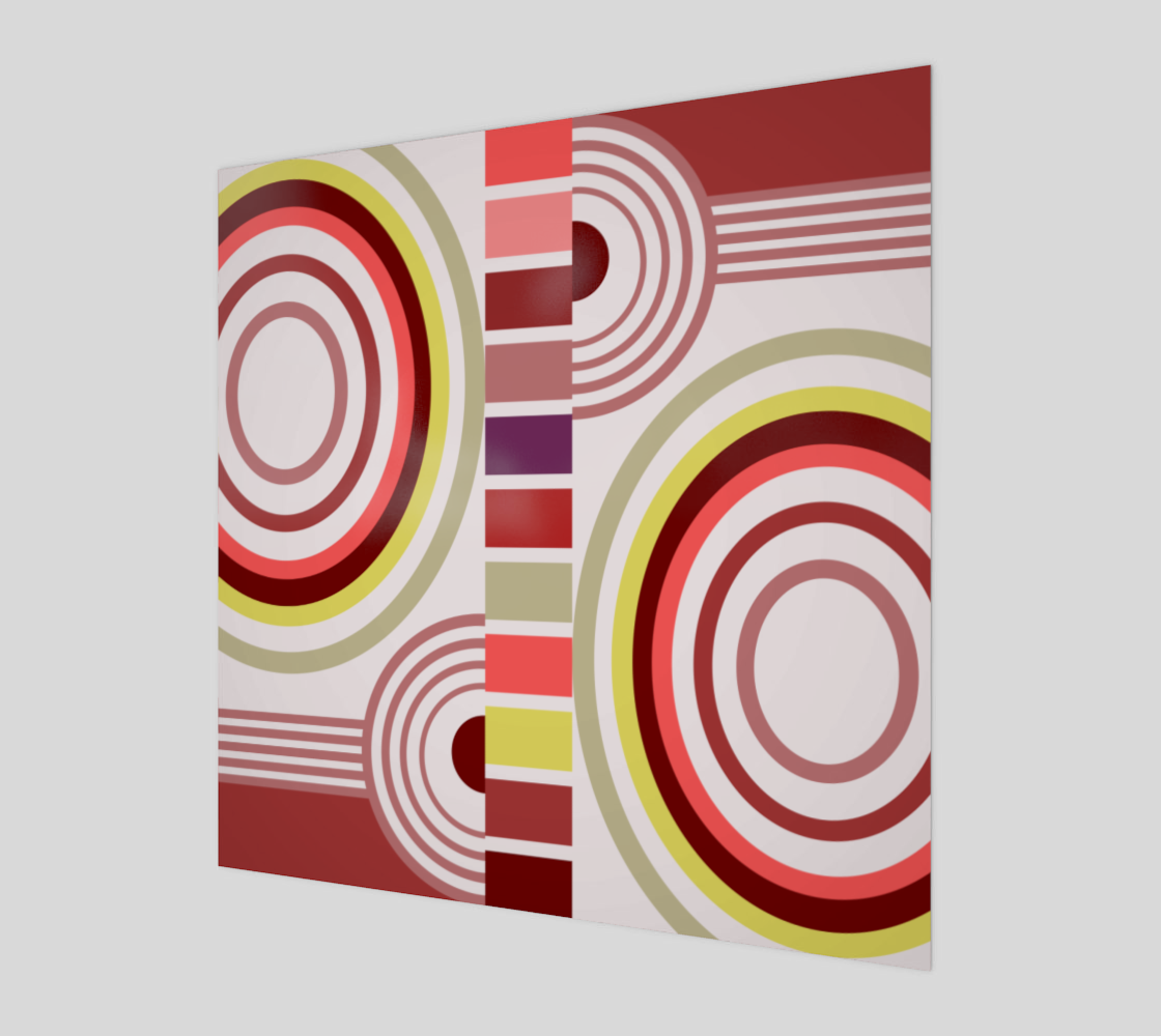 Contemporary Abstract Red Retro Composition preview