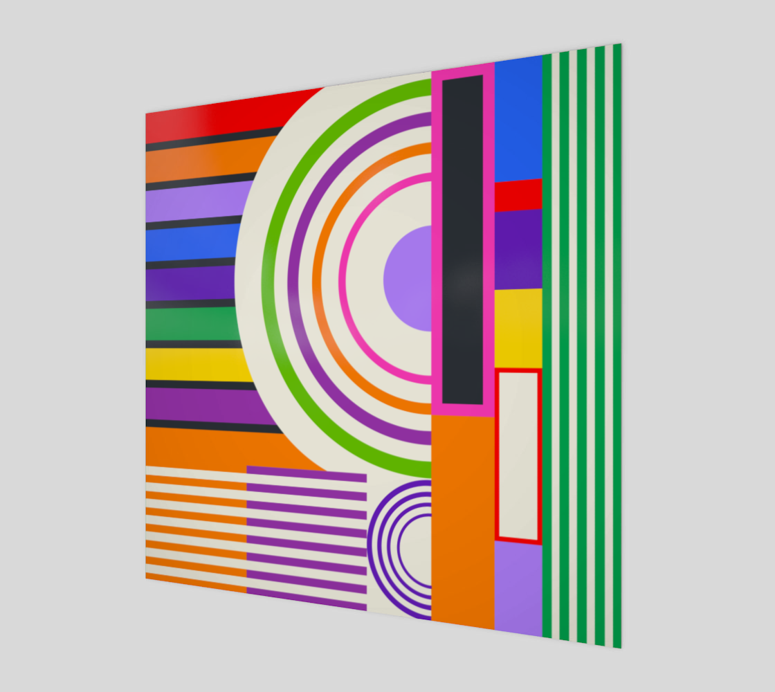 Contemporary Abstract Rainbow Composition preview
