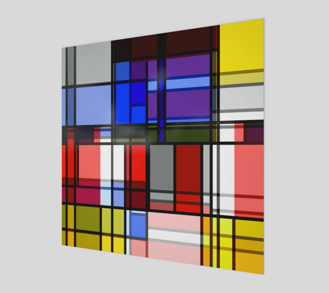 Manic Mondrian Style Retro Color Composition preview