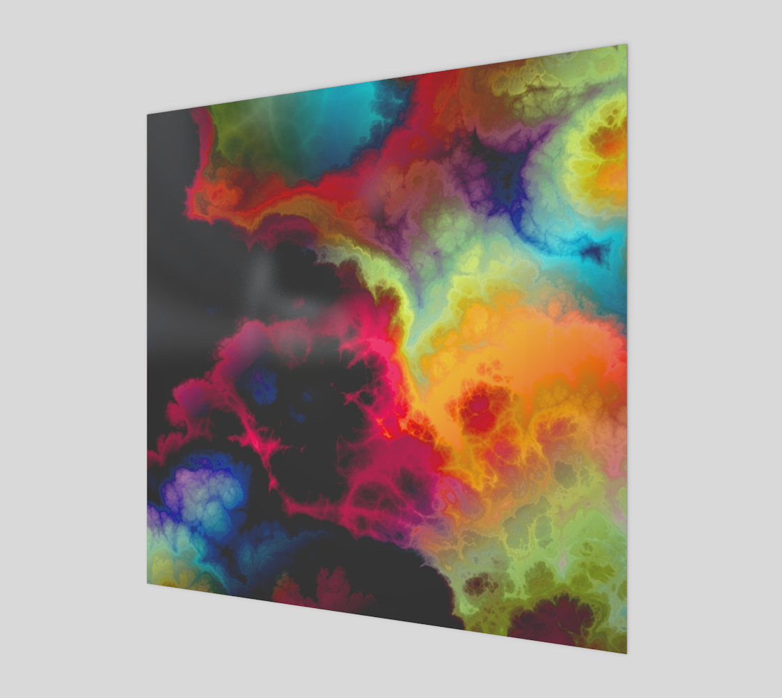 Cosmic Rainbow Tie Dye Abstract Smoke Background thumbnail #2