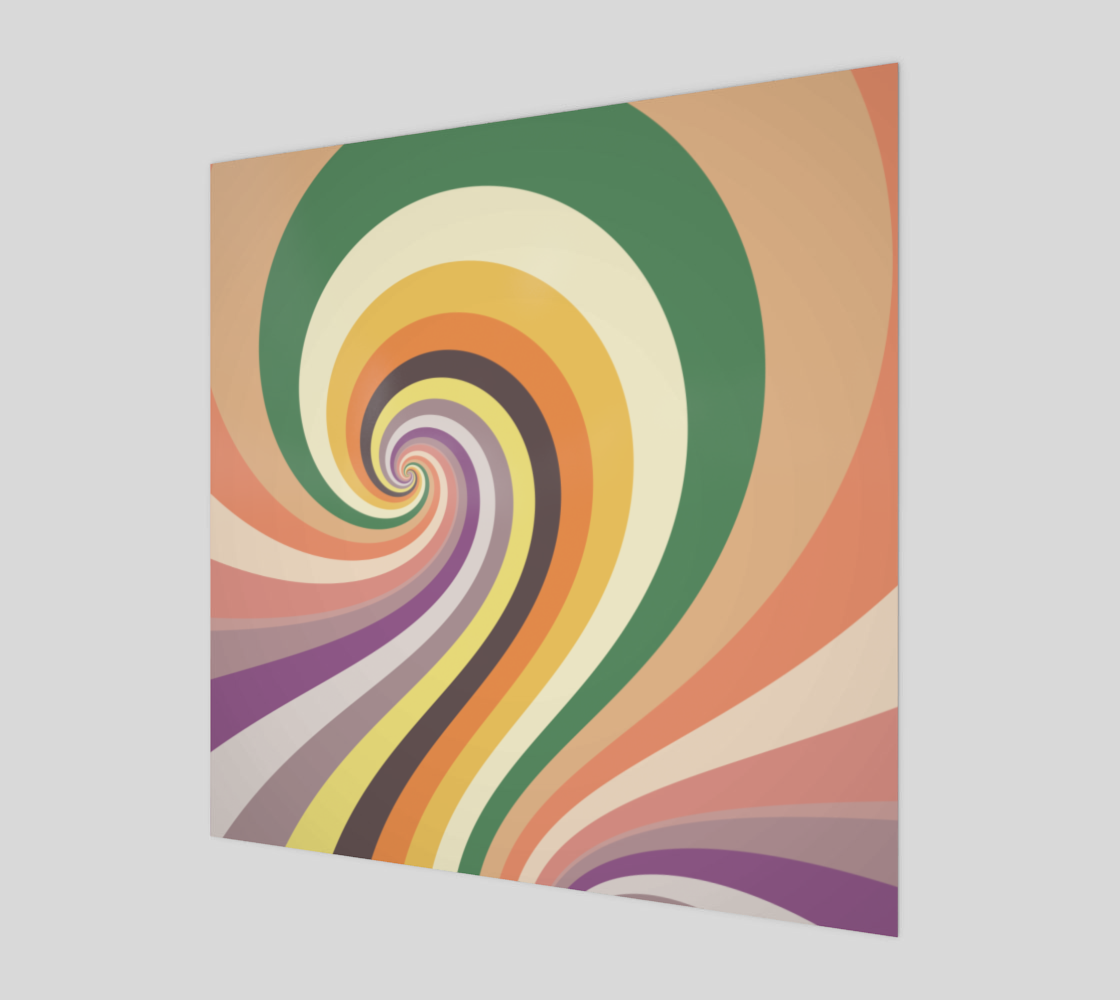 Sixties Funky Retro Candy Stripe Twister Twirl preview