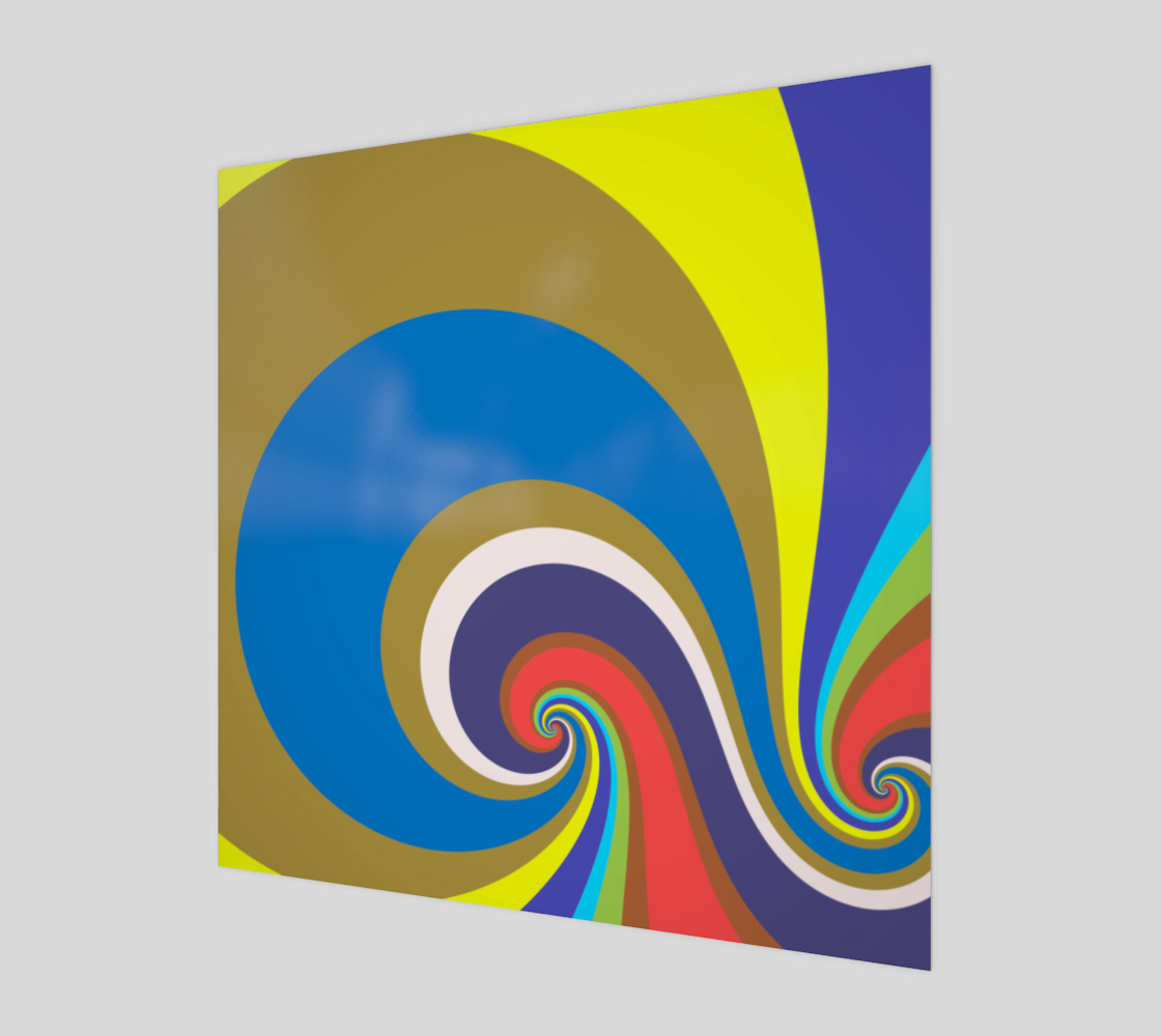Groovy Retro Hipster Sixties Dizzy Spiral Swirls preview