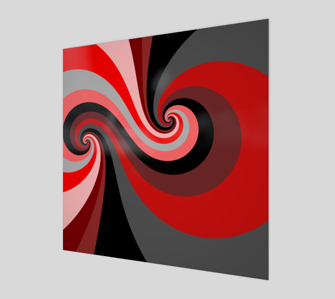 Black Red Grey Swirling Retro Spiral Waves preview