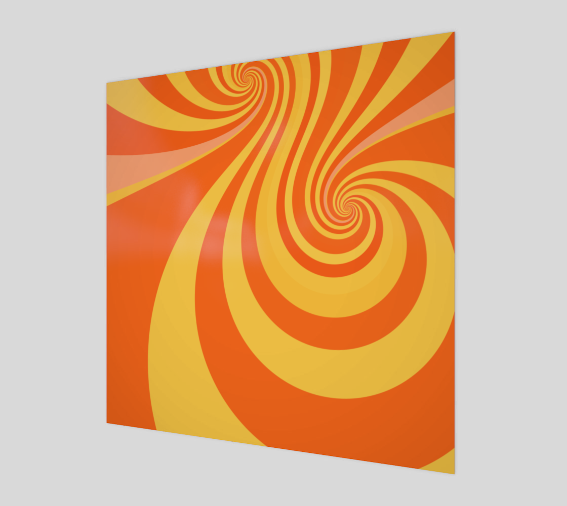 Sunny Yellow Orange Solar Retro Spiral Swirls preview