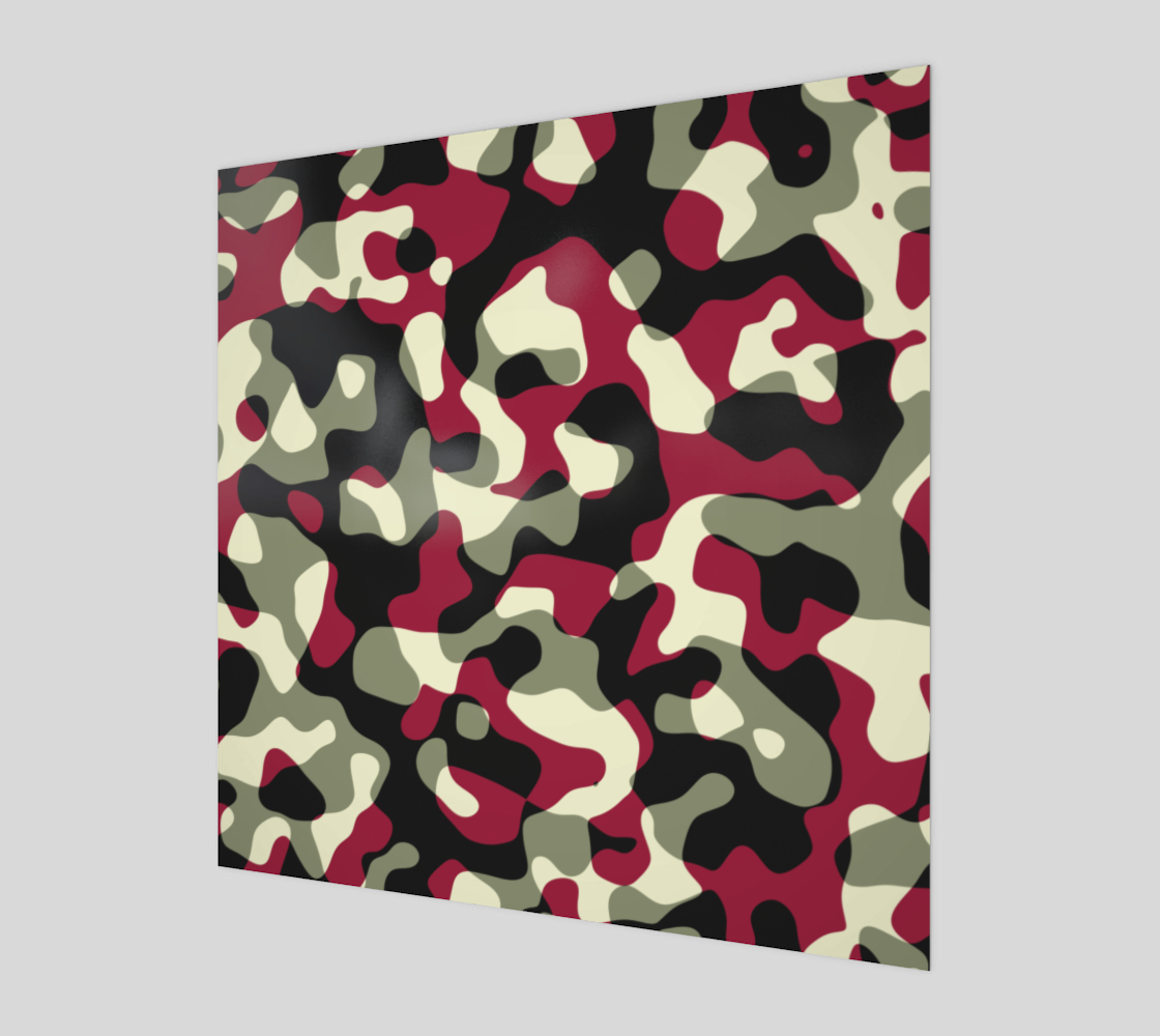 Camouflage Hunting Pattern Burgundy Black Khaki  preview