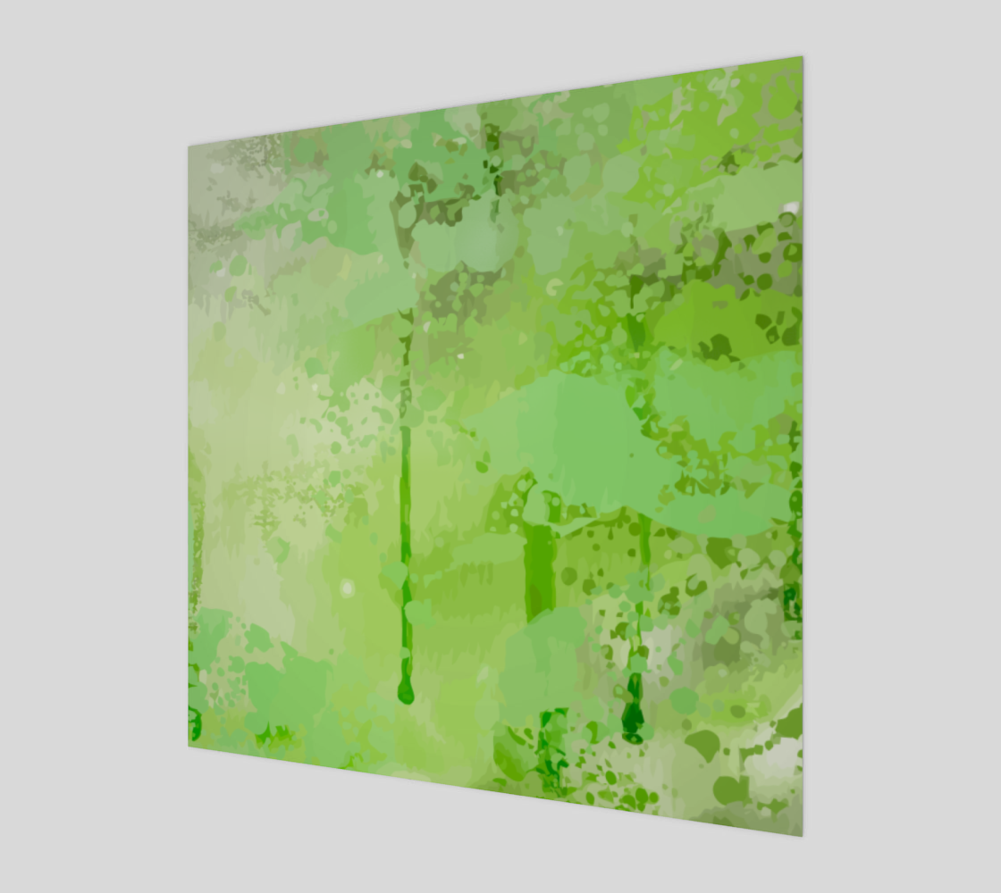 Green Watercolor Dripping Splat Wash preview
