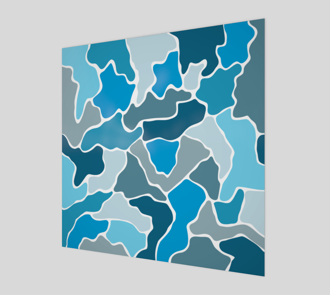 Blue Mosaic Matisse Scrappy Shape Pattern preview
