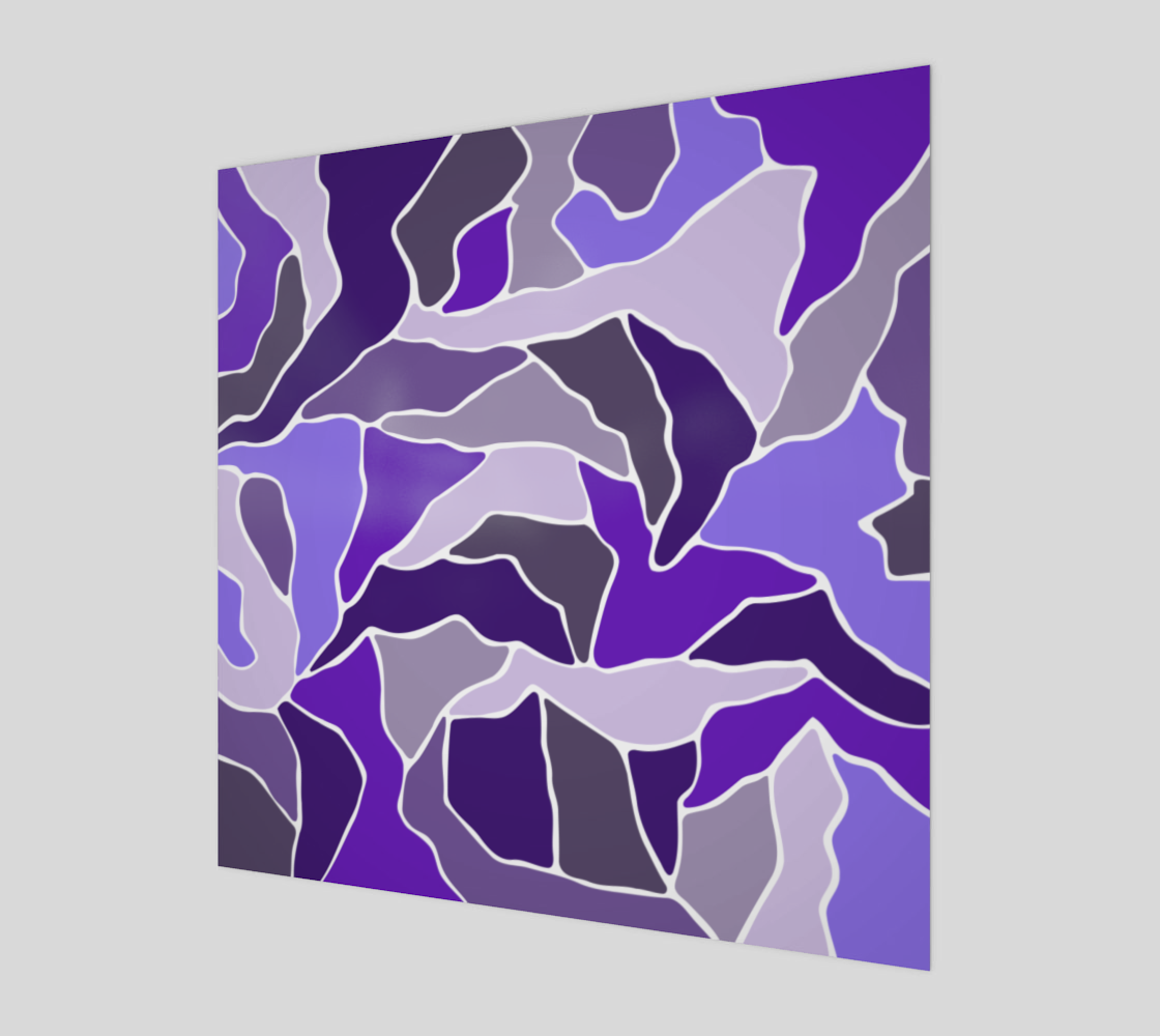 Purple Lilac Mosaic Matisse Scrappy Shape Pattern preview