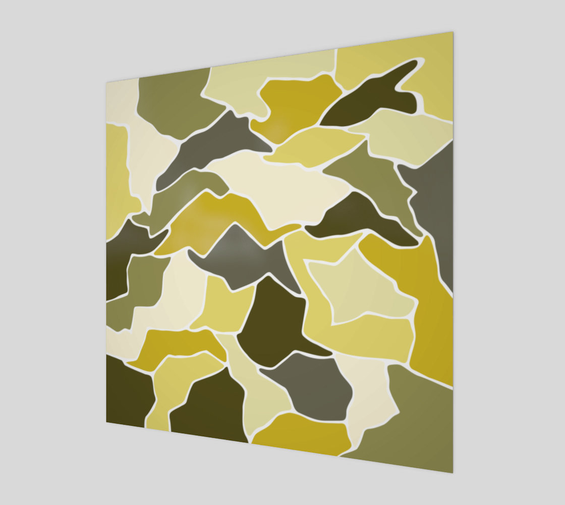 Yellow Minimal Mosaic Scrappy Shape Pattern 3D preview