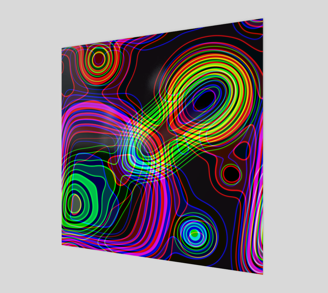 Funky Abstract Retro Neon Electronic Lines   preview