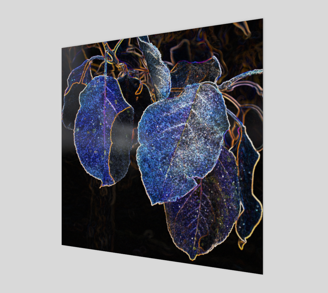 Electric Leaves - wood prints preview
