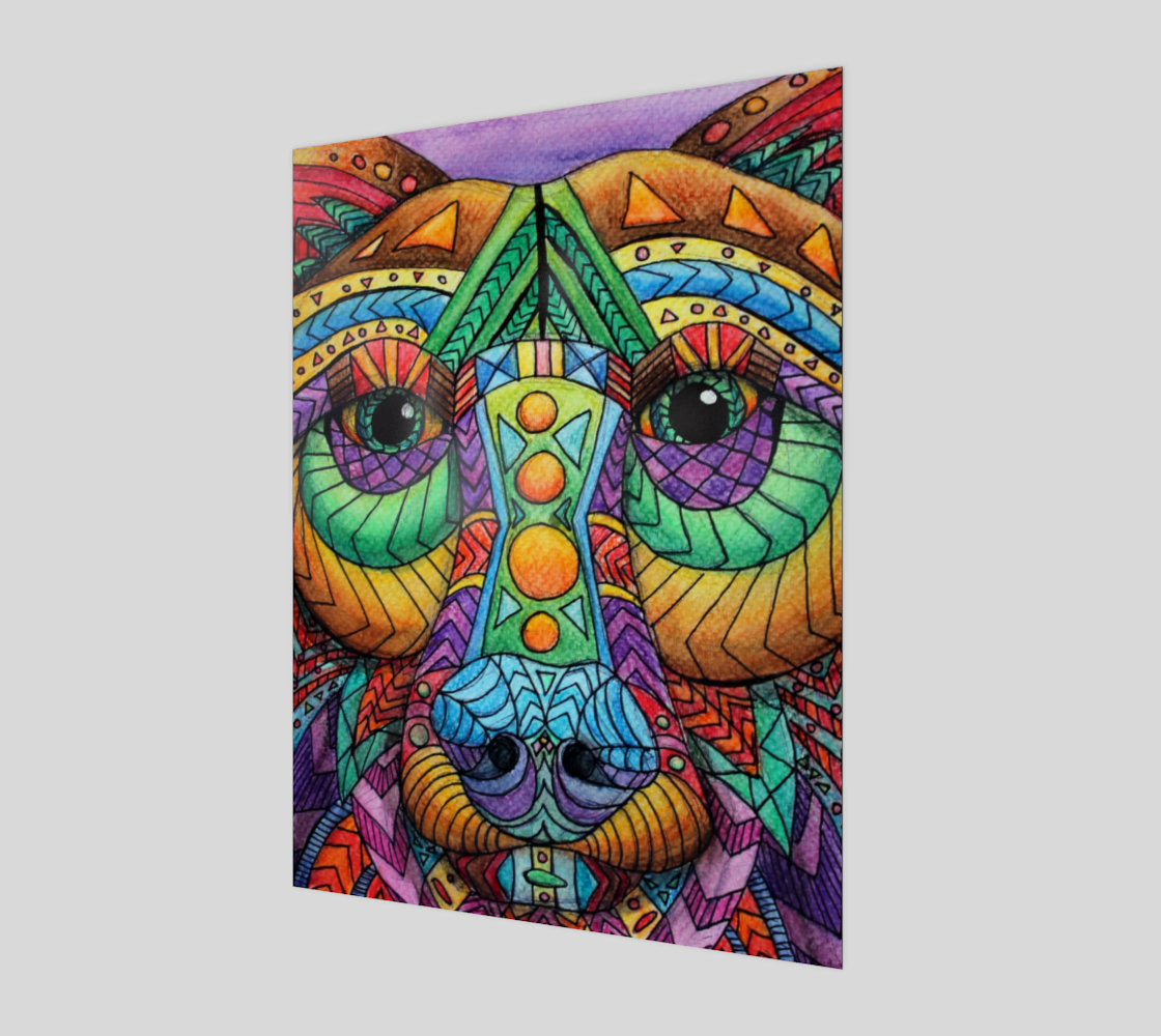 Kaleidoscope Bear Art Print preview