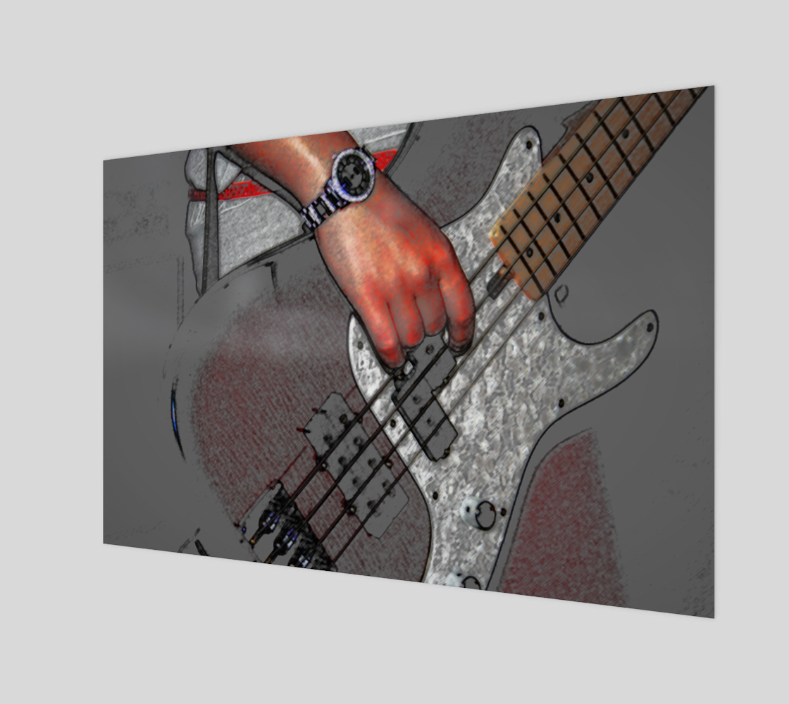 Bass 4 Wood Print preview