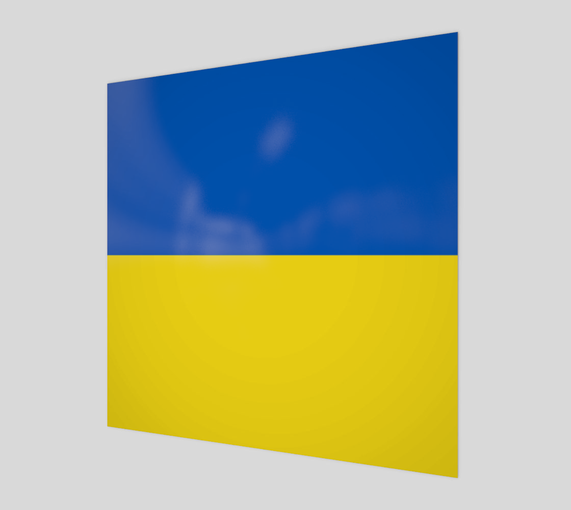 Aperçu de Flag of Ukraine in Blue Yellow Art Print, AWSSG
