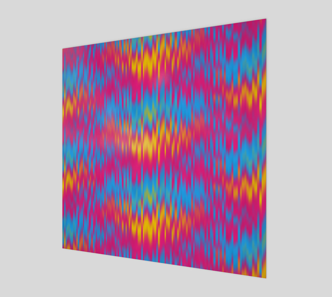 Trippy Groovy Retro Ikat Abstract Pan Flag  preview