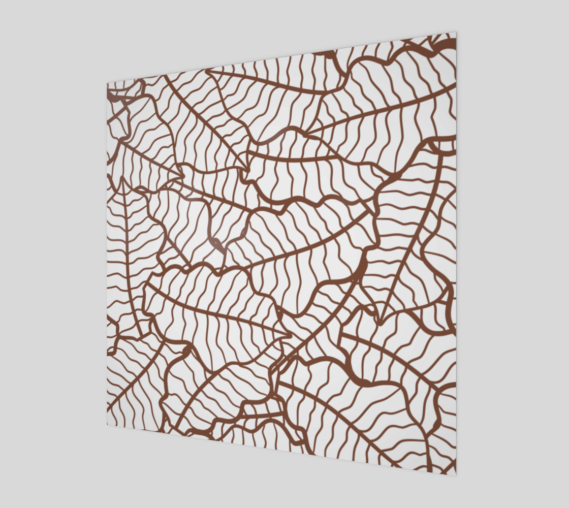 Brown Fall Leaves Line Art Pattern preview