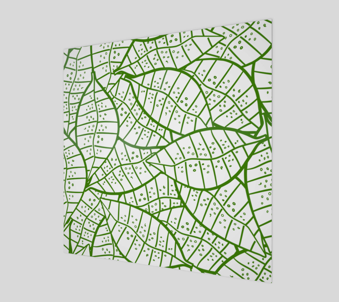 Green Forest Line Art Foliage Pattern preview