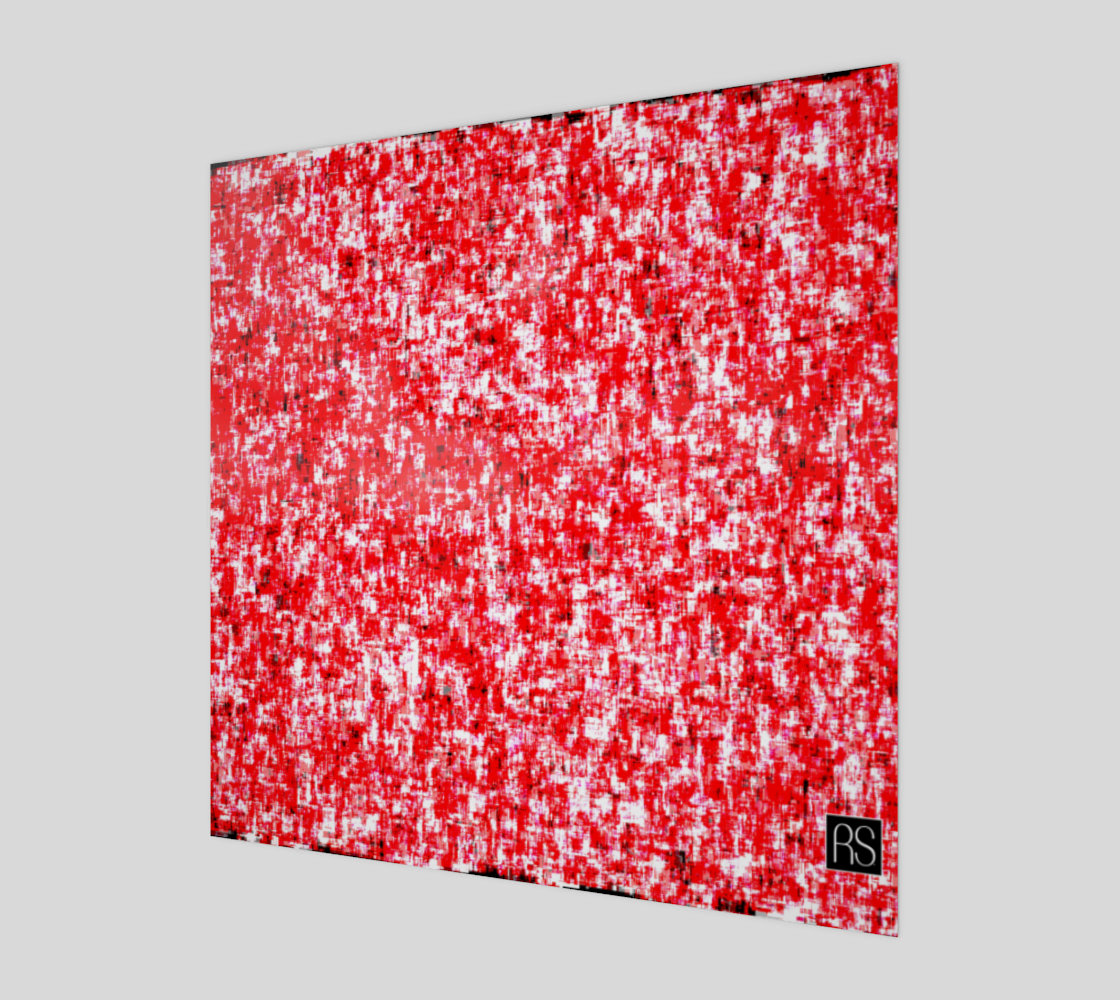Abstract in Red and White Art Print preview