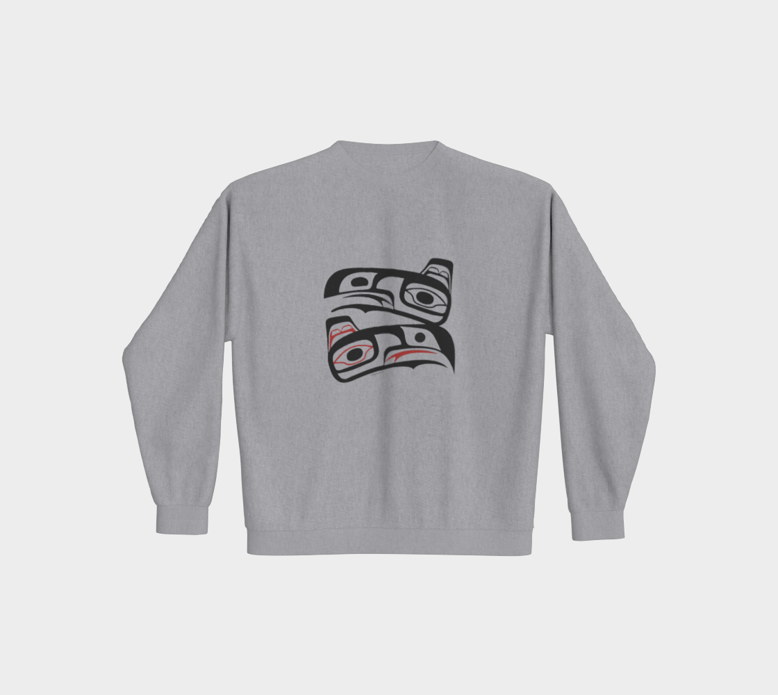 Tlingit Eagle Raven Premium Crewneck Long Sleeve T-Shirt  thumbnail #1